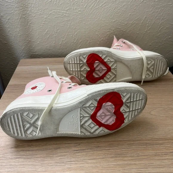 Pink Heart High Top Converse - Valentines Day Edition - Picture 5 of 5